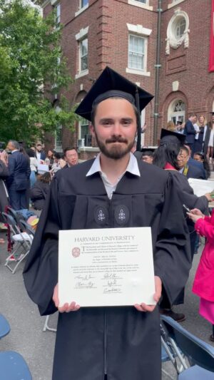 David Hogg Instagram - Forgot to share this video from graduation today special thank you to Marjorie Taylor, Greene, and Laura Ingraham for getting me here