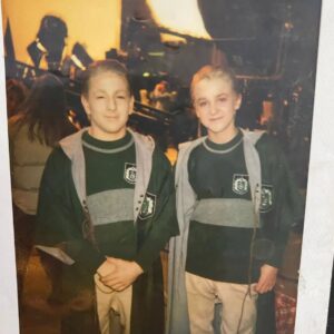 David Holmes Instagram - So here’s a throwback photo I’ve already posted before, but thought it’s worth throwing out there on the day before the BAFTAs. If you haven’t watched my documentary then I’d like to inform all Harry Potter fans that it wasn’t just Harry I performed stunts for. Here is a photo of me after I had just doubled Tom Felton aka Draco Malfoy as he fell off of his broomstick in the Quidditch match in HP2. 

The stunt itself was one of my many wire gags and for anyone watching if you pause it at the right time, you can see my face! 

Not only did I perform a stunt in this Quidditch match, but I also was a Slytherin Beater myself. 

Also, another really cool detail is that just after the Quidditch match in the film you can see me at Malfoy’s bedside comforting him from his injuries he sustained in the match. So it’s me pretending to be empathetic consoling Tom Felton over a stunt I actually performed for him. The magic of the movies. 😂😂