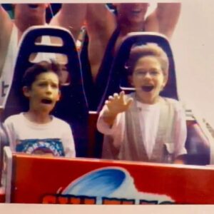 David Howard Thornton Instagram - My first time on a real rollercoaster with my buddy @stlamar . This is my favorite photo of us!
