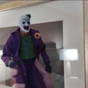 David Howard Thornton Instagram - One of my amazing fans, Carl Cunningham, made this Joker variant of Art from the @trick_or_treat_studios figure and gifted it to me here at @daysofthedeadhorrorcon in Atlanta. It sure put a smile on my face. Joker, after all, is my dream role.  Now if we could only manifest this and make it a reality @jamesgunn. 🤡🃏