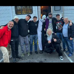 David Howard Thornton Instagram - I can finally post these from last December! I had a great time on set with Pete and MGK with @pete_davidson_bupkis . Season 1 debuts today on @peacock! #Bupkis #arttheclown  #petedavidson #machinegunkelly