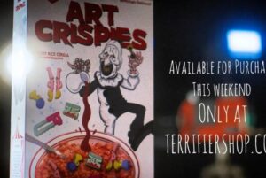 David Howard Thornton Instagram - Part of your unbalanced breakfast! Only available at Terrifiershop.com. Glass, insects, razor blades, cereal and special prize not included. @terrifiershop
