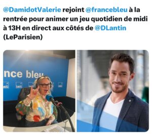 David Lantin Instagram - Bienvenue @valoulagitane dans la famille France Bleu & ravi de partager ce duo avec toi 🙌🏻😉

👉 RDV dés le 26 Août chaque midi sur France Bleu 🔵 On vous prépare un jeu plein de bonne humeur, d’actu & de rire dont VOUS serez les héros ! 🥳