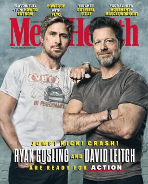 David Leitch Instagram - Me and RG, are you ready for some ACTION…! Amazing day with @menshealthmag and #RyanGosling👍

@thefallguymovie 
@87northaction