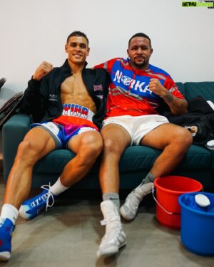 David Nyika Instagram - Brothers in WAR! I love crossing paths with like minded individuals —even better when you get to share the ring with them. 

Love and respect to Mike and his team for turning up to win and allowing me to perform on such an amazing occasion. 

I can’t wait for what is next in your career brother. 🙏🏽

mein Haus ist Ihr Haus 🫱🏽‍🫲🏾

📸 @jimmy.vailahi_