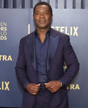 David Oyelowo Instagram - I’ll always take a night out with my Mrs!! Thanks to @sagawards for our nomination for @lawmenbassreeves and to @jessicaoyelowo for being my eternal date. 😍 🧥 @berluti @styleitholmes 💄 @vondakayemor ⌚️ @omega