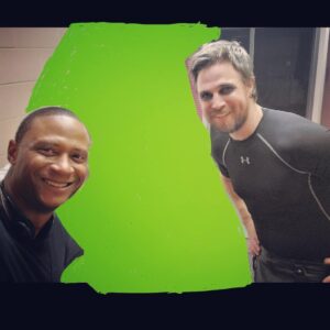 David Ramsey Instagram - The look of satisfaction after a well executed on-er!
Arrow #806
#mysteryguest(s)