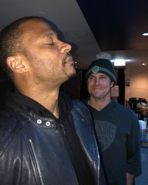 David Ramsey Instagram - When you fall asleep standing, find someone who looks at you like @stephenamell