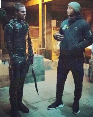 David Ramsey Instagram - Putting in work... Arrow. Tonight. 
#arrowseason7