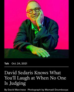 David Sedaris Instagram - “If you think the people behind you aren’t imagining you in the electric chair, you’re wrong. And they *should* be imagining you in the electric chair.” David chats with @nytmag on flying first class, keeping a diary, why he wouldn’t call his family dysfunctional, and more…