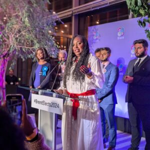 Dawn Butler Instagram - Thank you to the residents of Brent East! I’m honoured to be re-elected your MP.

You chose hope over fear, and change over 5 more years of Tory chaos. 

The country looks set for an incoming @UKLabour government! Let’s get to work 🌹