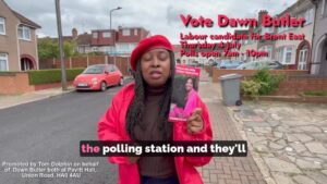 Dawn Butler Instagram - Today is the day we get rid of this rotten Tory Government!

Polls are open from 7am till 10pm.

Don't forget to bring voter ID and vote Labour.