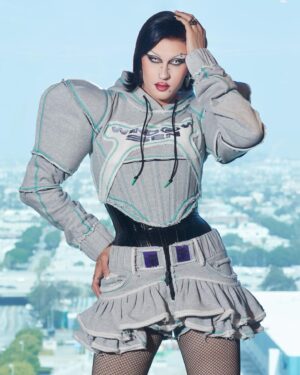 Daya Betty Instagram - 🧷DRAGCON DAY 2🧷

Wearing @windowsen hoodie corset and skirt set 👽 

Thank you to @morrisjude and the whole @themarcjacobs @heavn team in LA for hooking me up with these sickening Kiki boots! 🤘🏼 

As always, these shots are taken by the fabulous @ericrichardmagnussen 📸 Also assisted by @trevorbeatyeditorial ‼️

Styled by my 💛 @tannerpeterson_ 

A huge thank you to @moxy_ac_losangeles for giving me the best experience during my stay 🙏🏼

See you again NEXT time @rupaulsdragcon ❤️‍🔥

#rupaulsdragrace #rupaulsdragcon #dayabetty #gay