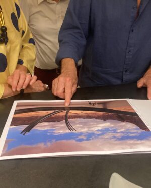 Dayle Haddon Instagram - Dinner at the supremely talented Bernar Venet and his beautiful wife  Diane in Le Muy. Named ‘the greatest living artist in France’ his  sculptures soar into space transferring the feeling of power and yet giving an opposing sense of lightness. The oval ‘eye’ captures the sky yet inside the colors slowly change giving another perception every few seconds of the frames space. Calming and zen! The cortin steel beams in the evening seem like airy dinosaur bones abandoned in the night thousands of years ago. Dreamy yet powerful and inspiring! 
Thank you @bernarvenetstudio and @dianevenet for a wonderful dinner and very inspiring evening. I came away feeling i can do more in the world. 
Thank you @flammariondebokay for this wonderful introduction. @venetfoundation @chateaufontainebleau #art #sculptures #bernarvenet #greatartists #inspiration #lemuy