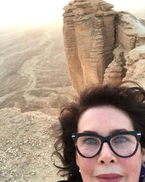 Dayle Haddon Instagram - Saudi Arabia..To the Edge of the World straight from the plane! Like being in the moon, spiritual, uplifting and inspiring. It’s so great to remember there are such awe inspiring places to see in our beautiful world that can magically connect you back to self. Grateful to have shared this with such a group of fascinating people..all working to make the World a better place. Here for the @siranthonyritossasummit and honored to be a part of it! Here to speak on philanthropy and the education of our girls in Kenya. In the name of clarity..Last photo one of our team humorously put together as a Bazaar cover!!@women1one #saudiarabia #edgeoftheworld #desert #givingback #grateful #womenone #girlseducation #conference #riyadh @harpersbazaarusr
