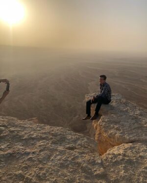 Dayle Haddon Instagram - Saudi Arabia..To the Edge of the World straight from the plane! Like being in the moon, spiritual, uplifting and inspiring. It’s so great to remember there are such awe inspiring places to see in our beautiful world that can magically connect you back to self. Grateful to have shared this with such a group of fascinating people..all working to make the World a better place. Here for the @siranthonyritossasummit and honored to be a part of it! Here to speak on philanthropy and the education of our girls in Kenya. In the name of clarity..Last photo one of our team humorously put together as a Bazaar cover!!@women1one #saudiarabia #edgeoftheworld #desert #givingback #grateful #womenone #girlseducation #conference #riyadh @harpersbazaarusr