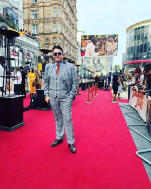 Daz Black Instagram - Here at the Indiana Jones premiere in London. I will never forget this day. Suit inspired by Sir Sean Connery 🥹❤️ #indianajones