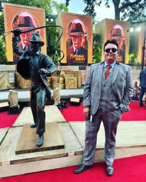 Daz Black Instagram - Here at the Indiana Jones premiere in London. I will never forget this day. Suit inspired by Sir Sean Connery 🥹❤️ #indianajones