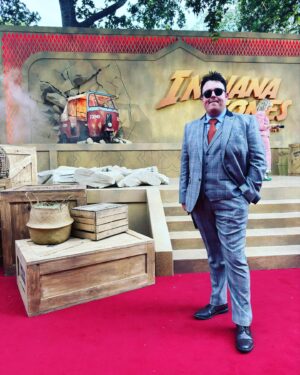 Daz Black Instagram - Here at the Indiana Jones premiere in London. I will never forget this day. Suit inspired by Sir Sean Connery 🥹❤️ #indianajones