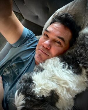 Dean Cain Instagram - This little fur ball is always good for a cuddle!! 
Me too!! 🥰