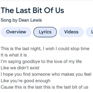 Dean Lewis Instagram - And just like that,
We were gone.
My entire world disappeared in an instant. 

Also life lately; how are you guys?