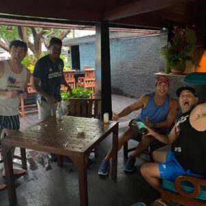Deanna Russo Instagram - Birthday review: no notes 
1. Laughing at how it turned midnight while waiting out the rain
2. Our haven from the downpour (and curfew enforcers)
3. Surprise confection from my hotel
4. Blissful seclusion 
5. Poolside beers with these champs
6. Mall Rats
7. Second night in a row for truffled ramen 🤌
8. Snuck into a closed rooftop lounge
9. View from the top!
10. “Happy Birth” indeed