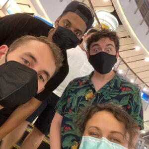Deanna Russo Instagram - Birthday review: no notes 
1. Laughing at how it turned midnight while waiting out the rain
2. Our haven from the downpour (and curfew enforcers)
3. Surprise confection from my hotel
4. Blissful seclusion 
5. Poolside beers with these champs
6. Mall Rats
7. Second night in a row for truffled ramen 🤌
8. Snuck into a closed rooftop lounge
9. View from the top!
10. “Happy Birth” indeed