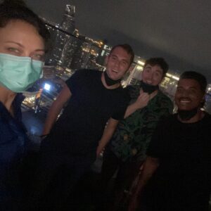Deanna Russo Instagram - Birthday review: no notes 
1. Laughing at how it turned midnight while waiting out the rain
2. Our haven from the downpour (and curfew enforcers)
3. Surprise confection from my hotel
4. Blissful seclusion 
5. Poolside beers with these champs
6. Mall Rats
7. Second night in a row for truffled ramen 🤌
8. Snuck into a closed rooftop lounge
9. View from the top!
10. “Happy Birth” indeed