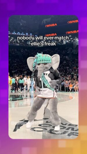 Debra DiGiovanni Instagram - @caitlinclark22 will you match @bigellieliberty’s freak? 

#aftermidnight #taylortomlinson #ellietheelephant #wnba #comedy
