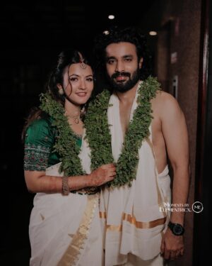 Deepak Parambol Instagram - The Moment ❤️

Captured By : @momentssbyelementricx

Makeup :  @ashif_marakkar 

Groom makeup- @groommakeup_bloomsmakeover 

Draping :  @draping_damini 

Costume :  @mayoohka_by_aiswarya_baiju 

#aparnadeepak #aparnadeepakwedding #weddingmoments #deepakparambol #weddingbliss