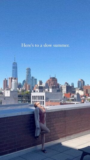 Deirdre Lorenz Instagram - Dolce far Niente ☀️ My summer mantra.
The sweetness of doing nothing. ☀️ #nyc #newyork #newyorklife #summer #creativelife #grateful #raiseyourvibration #thesweetnessofdoingnothing #actress #model #filmmaker #storyteller #exploring #listening #wind #soul #gratitude #newyorkcity #rooftop #life #love #theartofslowliving #theartofdoingnothing #slow #imagination #dolcefarniente