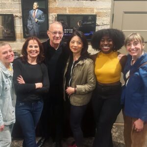 Deirdre Lovejoy Instagram - Hanks in the House!!! My favorite Lucky Guy showed up (with Colin!) to support POTUS @geffenplayhouse —and a good time was had by all… ❤️👏#theatre #potus #tomhanks #live theatre #luckyguy #actor #love #joy #comedy #geffenplayhouse