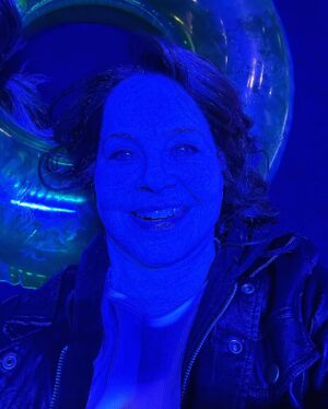 Deirdre Lovejoy Instagram - I found a blue clip Light backstage…then I found a gaggle of feet splashing in a big puddle of #blue… #tech #potus #geffen #actor #backstage #theatre #gays #lesbians #lgbt #actors #love #joy #fun #comedy #laugh #laughs #women #fml #farce