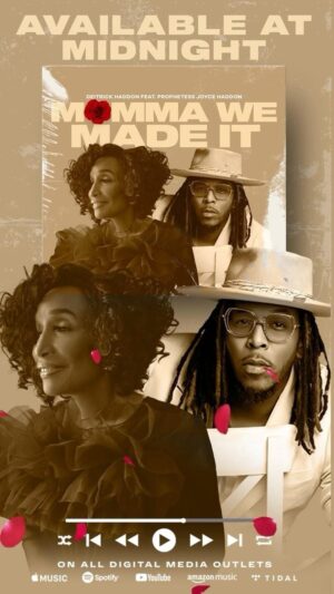 Deitrick Haddon Instagram - My new song “Momma We Made It” drops at midnight featuring my incredible mom @drjoycehaddon!! 
I dedicate this one to all the amazing mother’s out there! Sending out love and blessings!! 💐 🌺 

#NewmusicAlert #Mommawemadeit #deitrickhaddon #HitTheLink