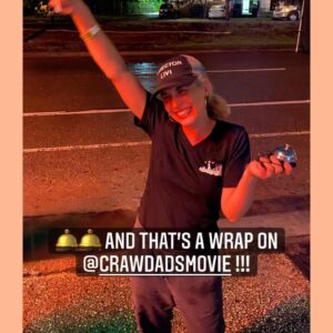 Delia Owens Instagram - It’s a wrap!! The filming of @CrawdadsMovie is complete. I am so grateful to everyone at Sony Pictures, Hello Sunshine, all the cast and crew for their extraordinary efforts to make this movie great. Picture 2:  Director Livi Newman celebrating the last bell at 1:00 am. Picture 3:  Livi with fantastic Director of Photography, Polly Morgan. Happy July 4th everyone and ‘Where the Crawdads Sing’ paperback still #1 NYT Bestseller!