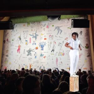 Demi Adejuyigbe Instagram - NEW YORK i am coming to town and working out my backflip show next month, July 25th at @bellhouseny. i keep calling it a backflip show like im gonna do a bunch of backflips but i cannot stress enough that i am going to do exactly one backflip. no more no less. gotta figure out what to do the other 59 minutes though. here are photos of me doing backflips off other stuff in previous trips to new york. ticket link my bio 😘