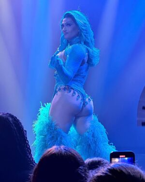 Denali Instagram - cookie monster but slay 

incredible experience teasing some new music at @sheacoulee’s Lipstick Ball! Thank you for having me and thanks to everyone who came out!

Look @vee.monique @redaggio inspired by @_l.o.c.a._ 
Hair @ryanmurphyhair 
cake by @usfigureskating
