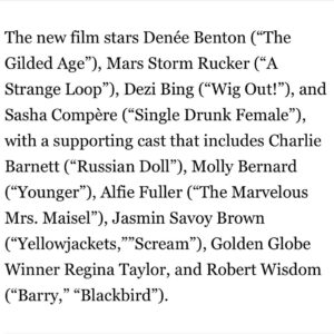 Denée Benton Instagram - Starring in this film DREAMS IN NIGHTMARES knit me back together from the inside out. Come to Philly for the magic on August 1 ✨
Black queer femme friendship=the great love of my life 
Opening night at #blackstarfilmfestival