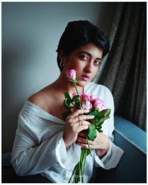 Denisha Ghumra Instagram - I drink dew for wine, and hearken to
The voices of the birds, and dance
To the rhythmic swaying of the grass.

I am the lover’s gift; I am the wedding wreath;
I am the memory of a moment of happiness;
I am the last gift of the living to the dead;
I am a part of joy and a part of sorrow.
——-
In frame - @denishaghumra_official 
Styled by - @pushtiiii__ 
Shot by - @haritosh.bhatt