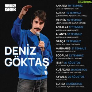 Deniz Göktaş Instagram - düzeltme: Mersin’deki mekan Mezitli Açık Hava oldu. Alanya gösterisi iptal oldu. 

2024 yaz turnesi tarihleri böyle. afişteki bütün sahnelerde ilk kez çıkacağım, o sebeple çok heyecanlıyım. 

sıkça sorulan sorulara sıkça verdiğim cevaplar: youtube’daki selam selam gösterisinden farklı, haziran 2023’ten sonra canlı izlediyseniz benzer gösteri. yeni podcast bölümü kaydetmek istiyorum ama belli değil tarihi. istanbul tarihlerini ayrıca duyuracağım. iyiyim siz nasılsınız? 

bilet linkleri bio’da ve @tuzbiberstandup web sitesinde. görüşmek üzere 🫡

afiş: @hazalik 🤍
fotoğraf: @onuraksoy3 🤍