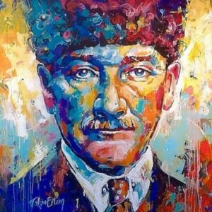 Deniz Özerman Instagram - @tolgaertemart 👏👏👏Acrylic on Canvas#tuval üzerine akrilik...Atamizin resimleri üzerine güzel bir calisma...İzindeyiz Ata'm❤🌹🌷🌹🌷