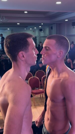 Dennis McCann Instagram - “You know who your boss is”👀

Two men who won’t be taking a backwards step when they meet in the middle of the ring tomorrow night🔥🥊

#Magnificent7 | Saturday | Resorts World Arena, Birmingham