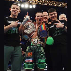 Dennis McCann Instagram - #AndTheNew Baby British & WBO  Intercontinental Champ 23 Years of Age I’m Going Be World Champ 🌍 Big Thanks To My Team My Sponsors & My Family For Hard Work Put into this Camp Only The Beginning ⭐️