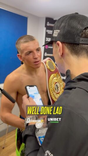 Dennis McCann Instagram - @dennismccann and @bradstrand share a warm embrace after their fight 🙌

They’re still not going for that pint after, however 🍺😅

#Magnificent7 | Now | Live on @tntsports