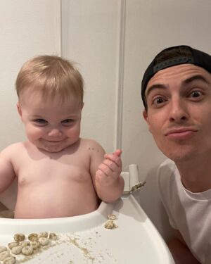 Derek Klena Instagram - Bubba turned 1 today and I just about melted in a puddle of proud tears. Proud of how much he’s grown and blossomed before our eyes, proud of us for surviving year one of parenting…💀, and grateful to be surrounded by incredible family and friends that have supported us and loved him as their own. @leeshsqueash I’ll say it once and I’ll say it again, you are the greatest partner and mother anyone could ask for. YOU DID THAT! Can’t put into words how much we love you Daxy boy and look forward to you rocking our world for years to come. Happy Birthday Bubba! ❤️