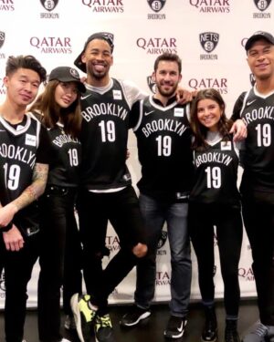 Derek Peth Instagram - Nothing but fun when my man @mikejohnson1_ is in town. Love this guy and his infectious happiness. Thanks to the @brooklynnets and @qatarairways for inviting us out for some behind the scenes fun!