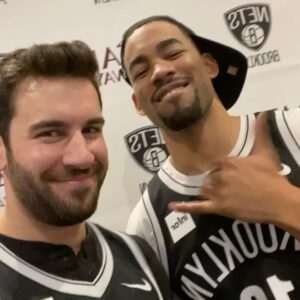 Derek Peth Instagram - Nothing but fun when my man @mikejohnson1_ is in town. Love this guy and his infectious happiness. Thanks to the @brooklynnets and @qatarairways for inviting us out for some behind the scenes fun!