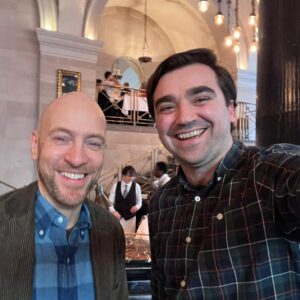 Derren Brown Instagram - Brunch with Steven, last seen chasing zombies somewhere outside London.