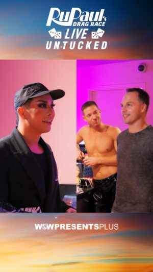 Derrick Barry Instagram - @derrickbarry: #DragRace legend, showgirl, matchmaker? 👀💘 @panginaheals and @cameron_r_turner get connected in the #DragRaceVegas Werkroom in today’s new episode of @rupaulsdragracelive Untucked, now streaming on @wowpresentsplus!

👠 RuPaul’s Drag Race Live Untucked premieres Wednesdays only on @wowpresentsplus worldwide

🎟️ #DragRaceVegas tickets on sale now at rupaulsdragracelive.com