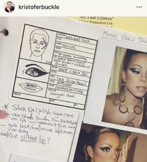 Derrick Barry Instagram - Since I’m doing my makeup 5 nights a week at #DragRaceVegas, which look do you want to see next?

Swipe for my @MariahCarey makeup inspiration by @KristoferBuckle. #Glitter